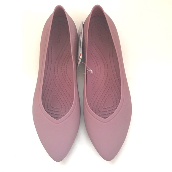 CROCS Brooklyn Pointed Toe Flat Cassis Slip On Ballet Flat Women’s Size 11 - Picture 1 of 16